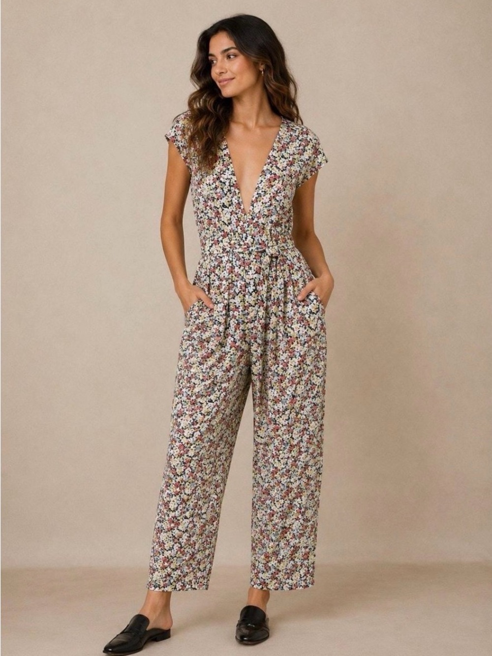 Free People Floral Jumpsuit